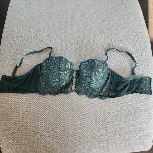 Adore Me Balconette Lace Bra – Size 38D – Emerald Green - Picture 1 of 10
